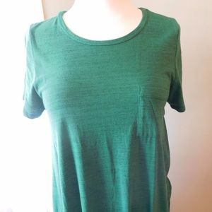 LulaRoe Green Microstriped Carly - Size Large